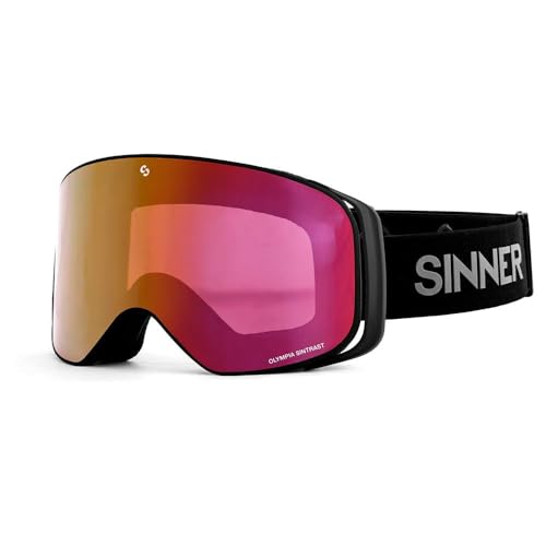 Sinner Olympia + Skibrille Double Pink Sintrast / CAT2