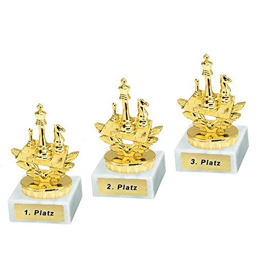 RaRu 3 Schach-Pokale mit Ihrer Wunschgravur