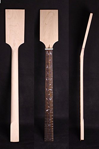 yinfente E-Gitarre Bass Hals Ersatz 24/20 Bund 86,4 cm Ahorn Palisander Griffbrett unlackiert Gitarre Hals 24 fret