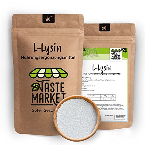 10 kg L-Lysin HCL Pulver | 99% rein ohne Zusatzstoffe | Vegan | Essentielle Aminosäure