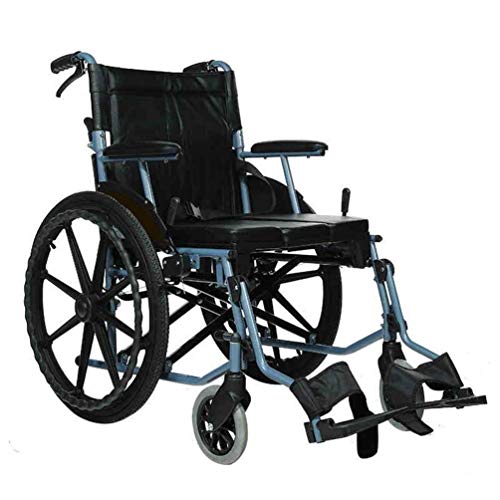 Rollstuhl-Behinderte/ältere mobile Toilette, zusammenklappbarer tragbarer Reisewagen, Transportband, Toilettenbremse, aufblasbarer Reifen, tragbar