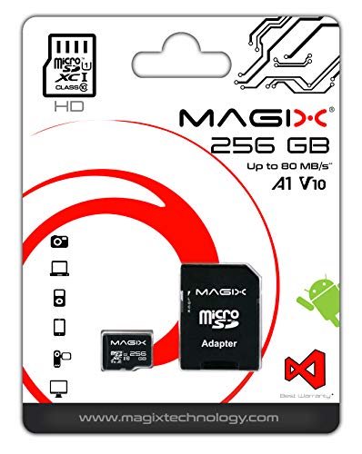 Magix Micro SD Card HD Series Class10 V10 + SD Adapter UP to 80MB/s (256GB)
