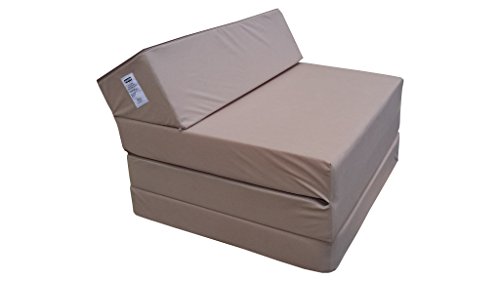 Natalia Spzoo Schlafsessel Klappmatratze Faltmatratze 200 x 70 x 10 cm (1009 Beige)