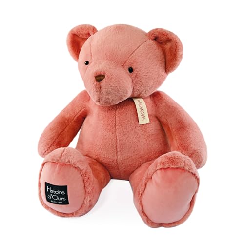 Histoire d'Ours - Der Teddybär Rosé Praline 75 cm – 75 cm – Geschenk zur Geburt – HO3234