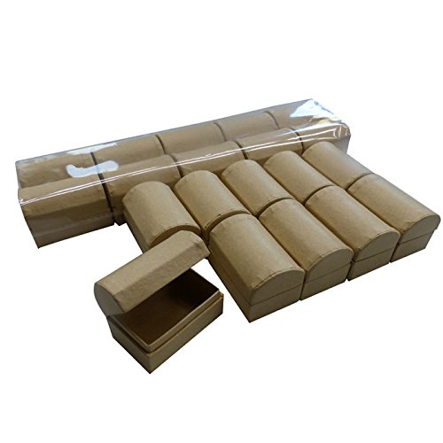 Set mit 20 Stück Schatztruhen aus Pappe/Karton zum Basteln und Selbstgestalten, 6x4x4cm