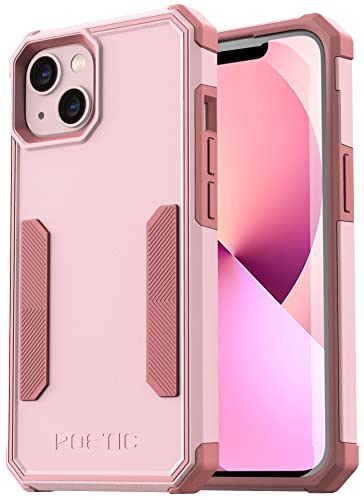Poetic Neon Series Hülle Kompatibel mit iPhone 13 6,1 Zoll (2021), Dual Layer Heavy Duty Tough Rugged Lightweight Slim Shockproof Protective Case, Light Pink