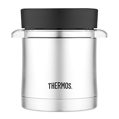 Thermos Lebensmittelbehälter mit mikrowellengeeignetem Behälter, Edelstahl, 340 ml