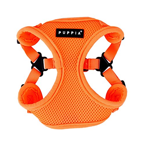 Puppia PAQA-AC1443 Hunde Geschirr, Neon Soft Harness C, Large, orange
