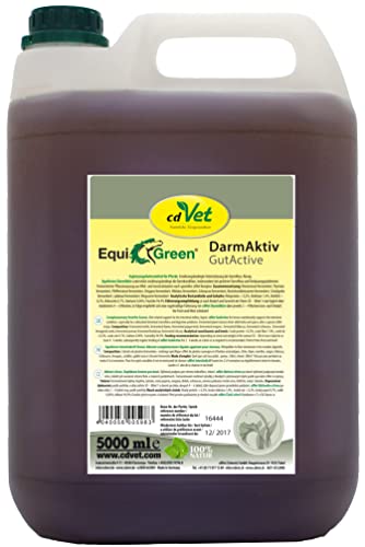 cdVet Naturprodukte EquiGreen DarmAktiv 5 Liter - Unterstützung der Darmkondition - Verdauungsprobleme - Darmflora - Immunsystem - wertvolle Milchsäuren+Antioxidantien+Enzyme+Vitamine -