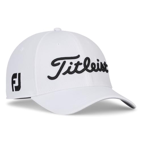 Titleist Golf Tour Elite Hut, Weiß/Schwarz, M/L