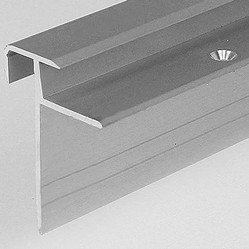 2 Meter (2 x 1 m) Laminat-Treppenkante / Winkelprofil, Einfasshöhe 8,5 mm, 33 mm breit, Alu eloxiert, gebohrt