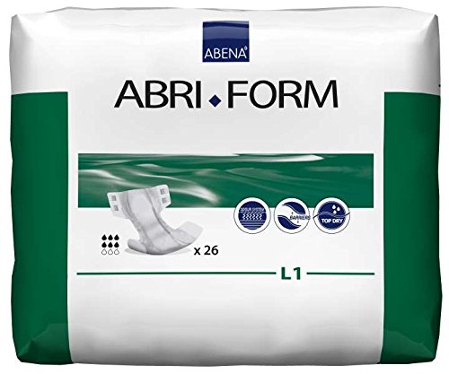 Abena abri- Form Komfort L1 100–150 cm Hüfte/Taille Größe, All-in-One, 2500 ml