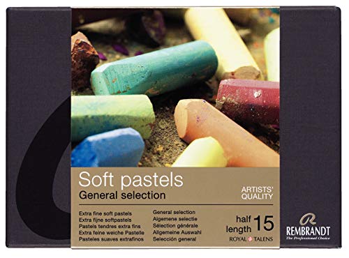 ターレンスジャパン(Talens Japan) Rembrandt Soft Pastel Cardboard Box Set - 15 Half Stick General Selection - Art Supplies