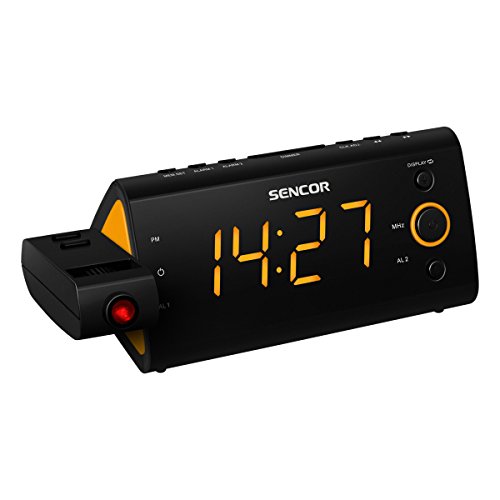 Sencor SRC330 Radiowecker Uhrenradio Wecker Radio Alarm (Orange)