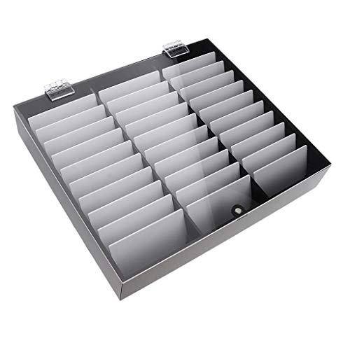 Nagel Aufbewahrungsbox Einstellbar Nagel Farbkarten Display Box zur Präsentation und Aufbewahrung von Nagelspitzen - Schwarz