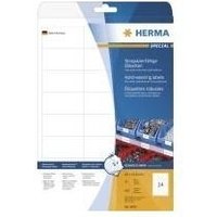 HERMA Special - Permanent selbstklebende, matte Folienetiketten - weiß - 66 x 33,8 mm - 600 Etikett(en) (25 Bogen x 24) (4691)