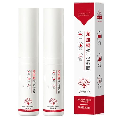 GeRRiT Drachenblut-Lippenregenerierende Blasenmaske 2024 Neuer Drachenblut-Lippenbalsam Feuchtigkeitsspendender Lippenbalsam Lippenpeeling für trockene Lippen (1/2/3 Stück)