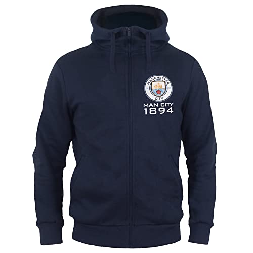 Manchester City FC - Herren Fleece-Sweatjacke - Offizielles Merchandise - Geschenk für Fußballfans - L