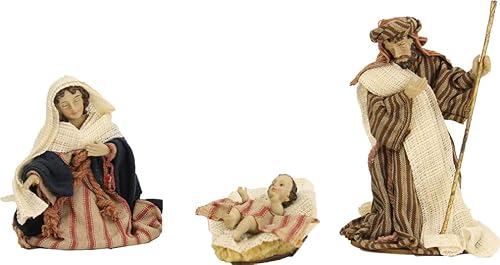 FADEDA 3X Hlg. Familie, orientalisch/Höhe: 15cm/handbemalt/detailgetreue Krippen Figuren - Weihnachten Tisch Dekoration Krippe Zubehör