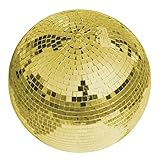 showking Discokugel Goldie mit Echtglasfacetten, Ø 30cm, Gold - Spiegelkugel - Mirror Ball