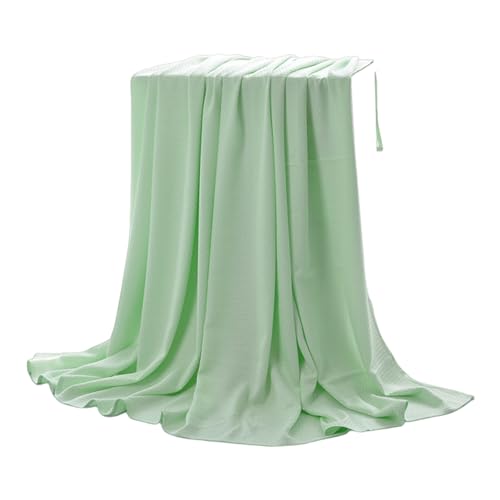 Kasituny Leichte, gemütliche Decke, Heimdekoration, sommerlich, kühlend, einfarbig, waschbar, superweich, atmungsaktiv, hautfreundlich für eine kühle, komfortable Dekoration Grün 150 cm