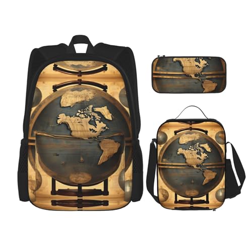 MDATT Rucksack mit Brotdose und Federmäppchen, 7,6 cm, Kawaii-Rucksäcke mit Lunch-Tasche, passende Kombination