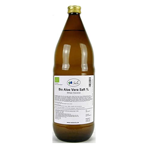 Sala Aloe Vera Saft 100% Direktsaft 600mg/L Aloverose bio 3 x 1000 ml 1 L Glasflasche