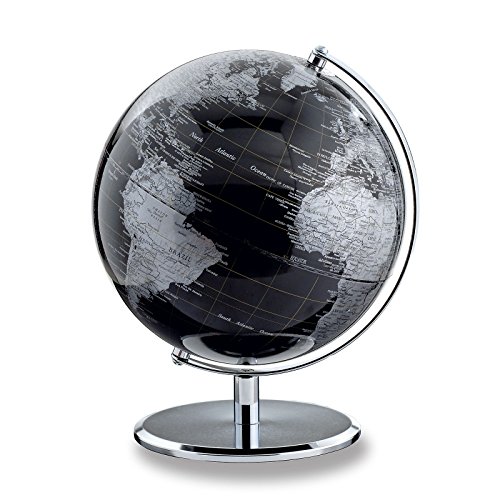 emform Tischglobus Darkchrome Planet, Aluminium & Kunststoff, 250 x 300 mm