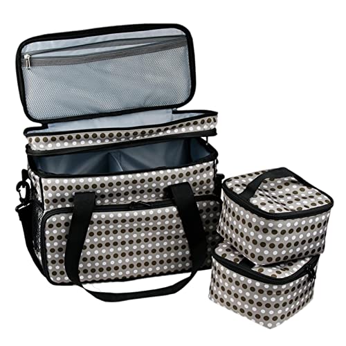 Thrivinger Reisetasche für Hunde, von der Fluggesellschaft genehmigt, Zubehör-Set mit 2 Futterbehältern, Organizer für Haustiere mit Taschen, 2 faltbare Schalen für das Ende