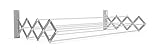 Juwel Wäschetrockner Ruck Zuck 60 (Wandtrockner ausziehbar, Trockner für innen und außen, Tragkraft 20 kg, Trockenlänge 3,8 m, Stahlstäbe kunststoffummantelt) 40130