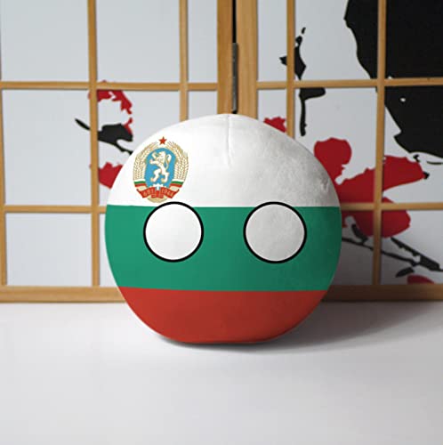 Anime Polandball Puppe Plüschtiere, Kurz Gefüllte Countryball Plüschpuppe, Länder Nationalball Spanien Österreich Mexiko Kissen, Weihnachtsgeburtstagsgeschenke, 20 cm Bulgarien