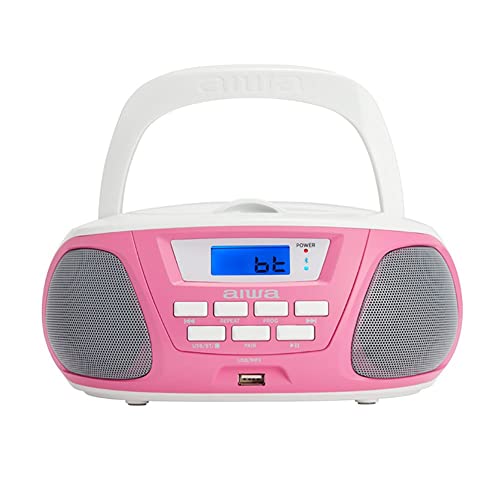 Aiwa BBTU-300PK CD-Radio Pink USB Bluetooth AUX-IN-Eingang