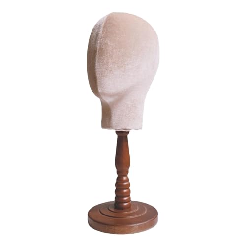 Amagogo Perücken-Display-Modell, Mannequin-Kopf, Holzständer, Mehrzweck-Hut-Display-Ständer, Huthalter für Kopfschmuck, Mützen, Brillen, Tischplatte