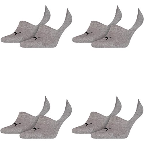 PUMA Unisex Footies 141011001 Sportsocken 8er Pack, Größe:43-46;Farbe:Light grey Melange (758)