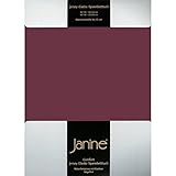 Janine Spannbettlaken Elastic - extra weiches und elastisches Spannbetttuch - für Matratzen 180x200cm bis 200x220cm Burgund