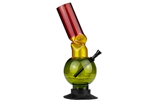 Weedness Acryl Bong Boby 30 cm mit Kickloch - Plastik Kleine Mini Set Zubehör Pfeife Wasserpfeife Set Kunststoff