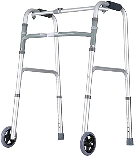 HHUARI Senioren und Erwachsene Medizinische Rollhilfe Faltbare Gehhilfe mit Rädern Mobilitätshilfe Gehhilfen Höhenverstellbare Gehhilfen Leichter Gehrahmen für Senioren The New