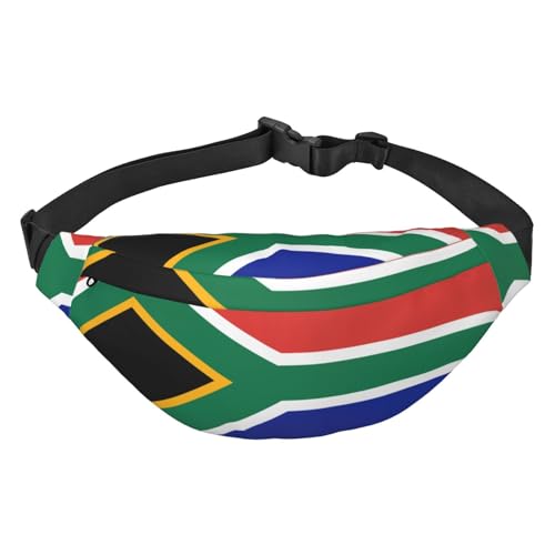 Schwarz und Weiß Dot Print Bauchtasche, für Frauen Gürteltasche Hüfttasche für Männer Bauchtasche, Flagge Südafrikas, Einheitsgröße