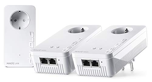 Devolo Magic 1 WiFi: Multiroomkit mit 3 Powerline-Adaptern für zuverlässiges WLAN ac einfach via Stromleitung durch Wände und Decke, smarte Mesh-Vernetzung, innovative G.hn-Technologie, Gastnetzwerk