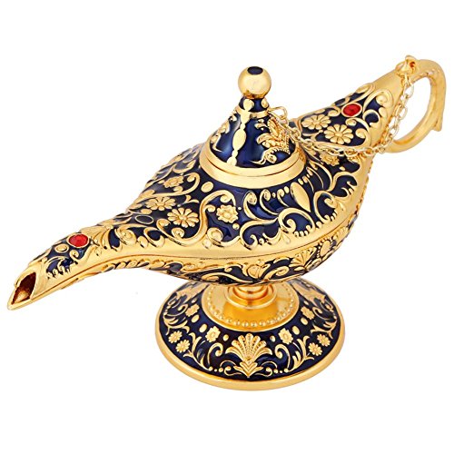 Vintage Legend Aladdin Lampe Magic Genie Wishing Light, Sammlerstück Seltene Klassische Arabische Kostüm Requisiten Lampe ÖL Lampe Für Zuhause/Hochzeitsdekoration & Geschenk