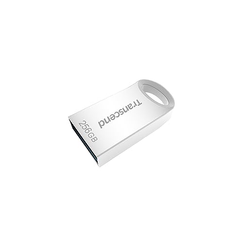 Transcend 256GB Kleiner und kompakter USB-Stick 3.1 Gen 1 (für den Schlüsselanhänger) JetFlash Silber TS256GJF710S