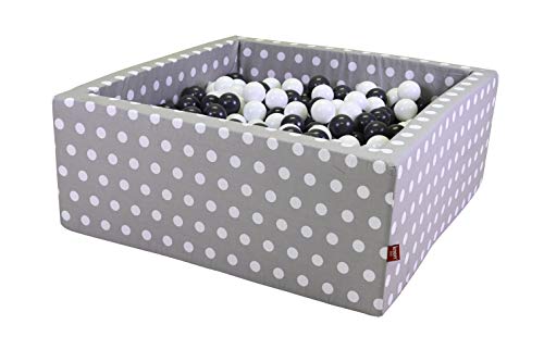 Knorrtoys® Bällebad »Soft, Grey white dots«, mit 100 Bällen grey/creme; Made in Europe