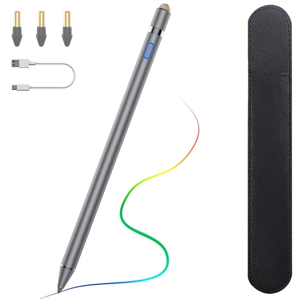 TiMOVO Stylus Stift für iPad, Apple Pencil für 2018-2023 iPad 10/9/8/7/6, iPad Pro,iPad Air 5/4/3,iPad Mini 6/5 Präzis Schreiben Zeichnung Palm Rejection Apple Pen 1 Gen. für iPad, Space Grau