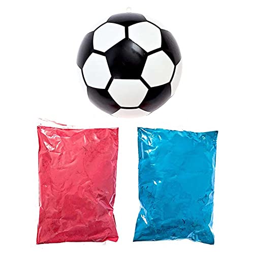 Gender Reveal Fußballball, Blaues Und Rosafarbenes Pulver-Set, Gender Reveal Partyzubehör - Ultimatives Partyzubehör | Gender Reveal Party Supplies | Nicht Transparent | Fußball Geschlecht Reveal