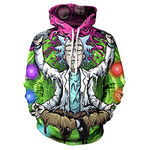 Herren Kapuzenpullover Rick Morty Fashion Casual Funny 3D Printing Hip-Hop Casual Kleidung Gr. XXL, Farbe05