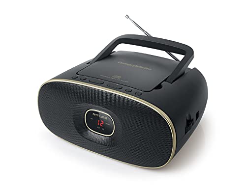 Muse MD-202 VT Portabler Stereo UKW-Radio mit CD-Player (LED Display, Repeat, AUX-In, Teleskopantenne) Schwarz