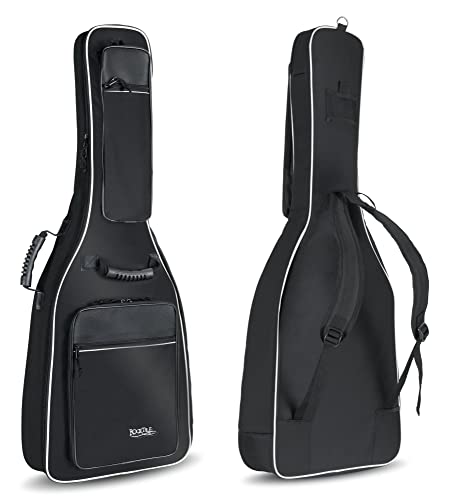 Rocktile 4/4 Klassik-Gitarrentasche Deluxe - gepolstert mit Rucksackgarnitur Gigbag für Konzertgitarre Schwarz