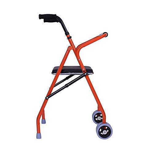 Rollator Walker, höhenverstellbarer Gehrahmen mit Rädern zur Unterstützung älterer Menschen mit Behinderung, Rollstuhl mit Sitz für Behinderte
