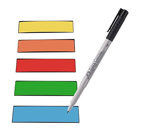 Magnetstreifen Etiketten bunt 100x30 mm - 75 Stück - beschreibbar incl. Stift