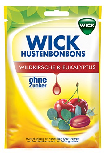 Wick Wildkirsche & Euka ohne Zucker, 5er Pack (5 x 72 g)